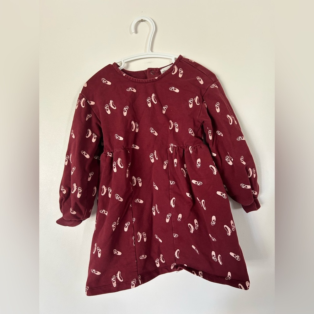 Miles The Label Burgundy Ballerina Slipper Dress 3Y